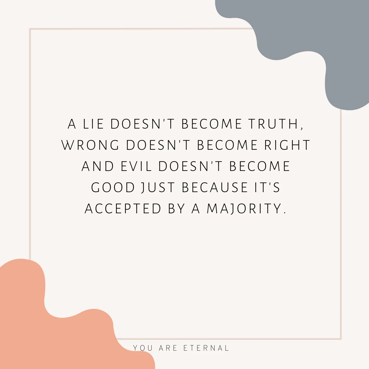Teaching plate on truth