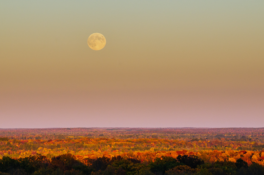 Full moon over the Blue Hills