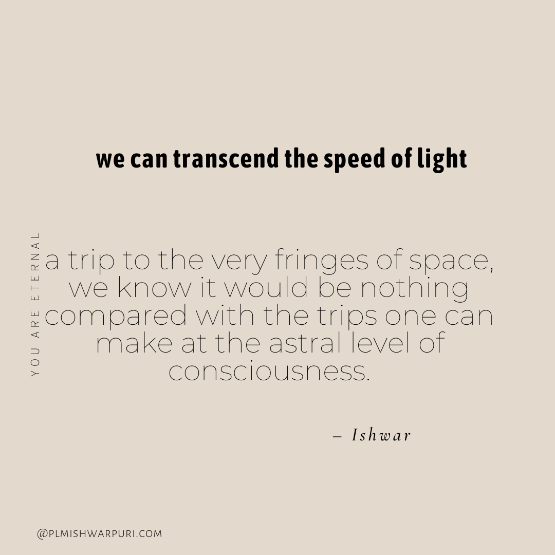 We can transcend the speed of light