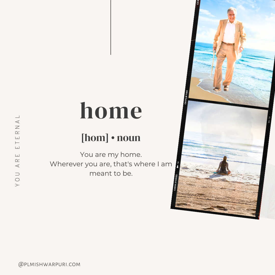 Home quote card with beach collage